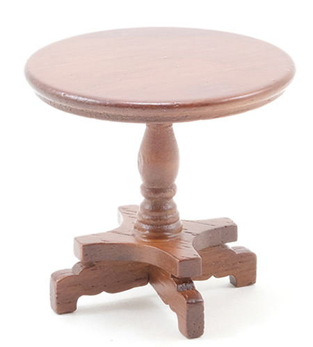 Dollhouse Miniature End Table, Walnut